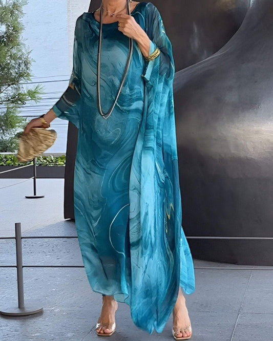 Megan Women's Maxi Dress Loose Fit - Fashinoza