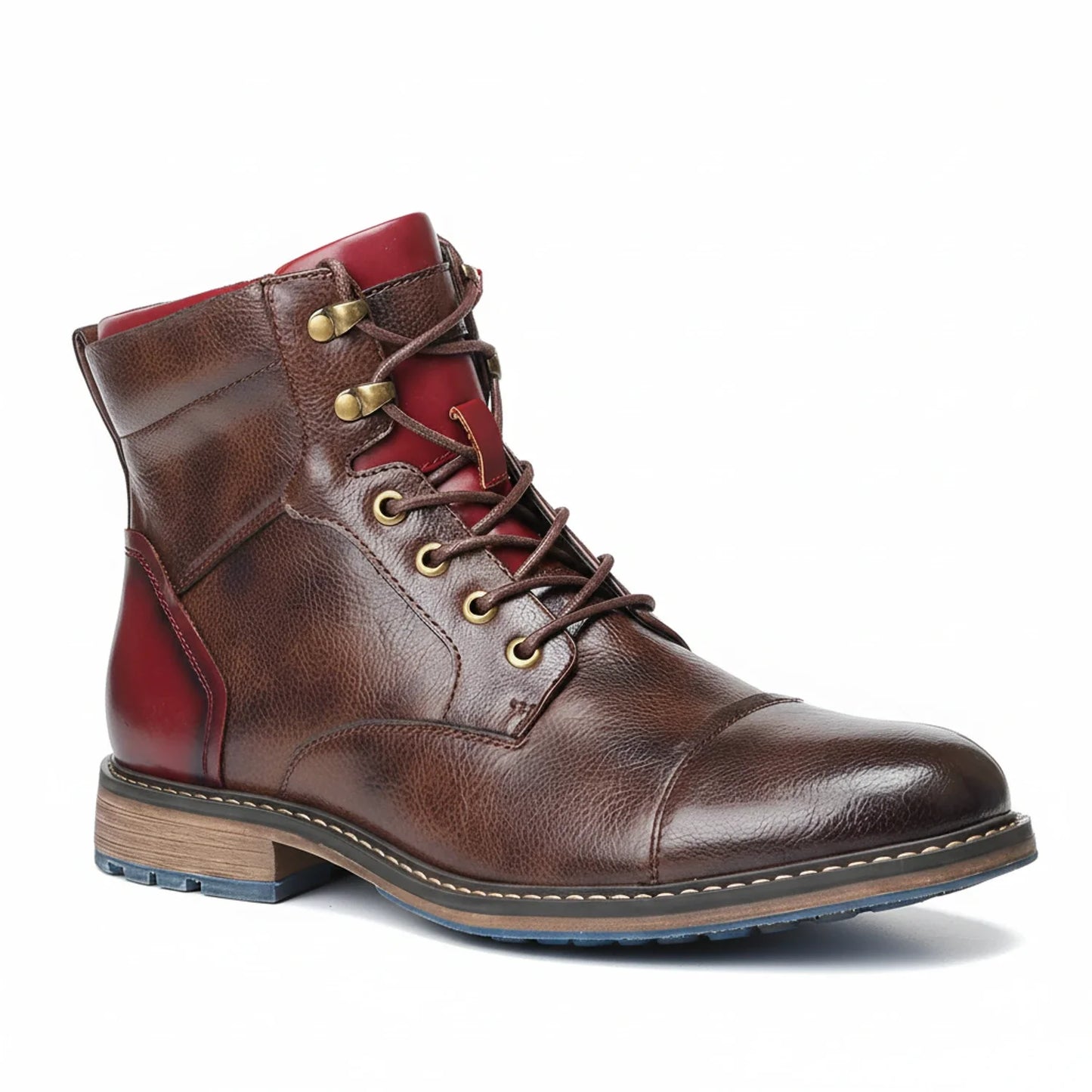 Orthopedic Lace Up Cap Toe Boots
