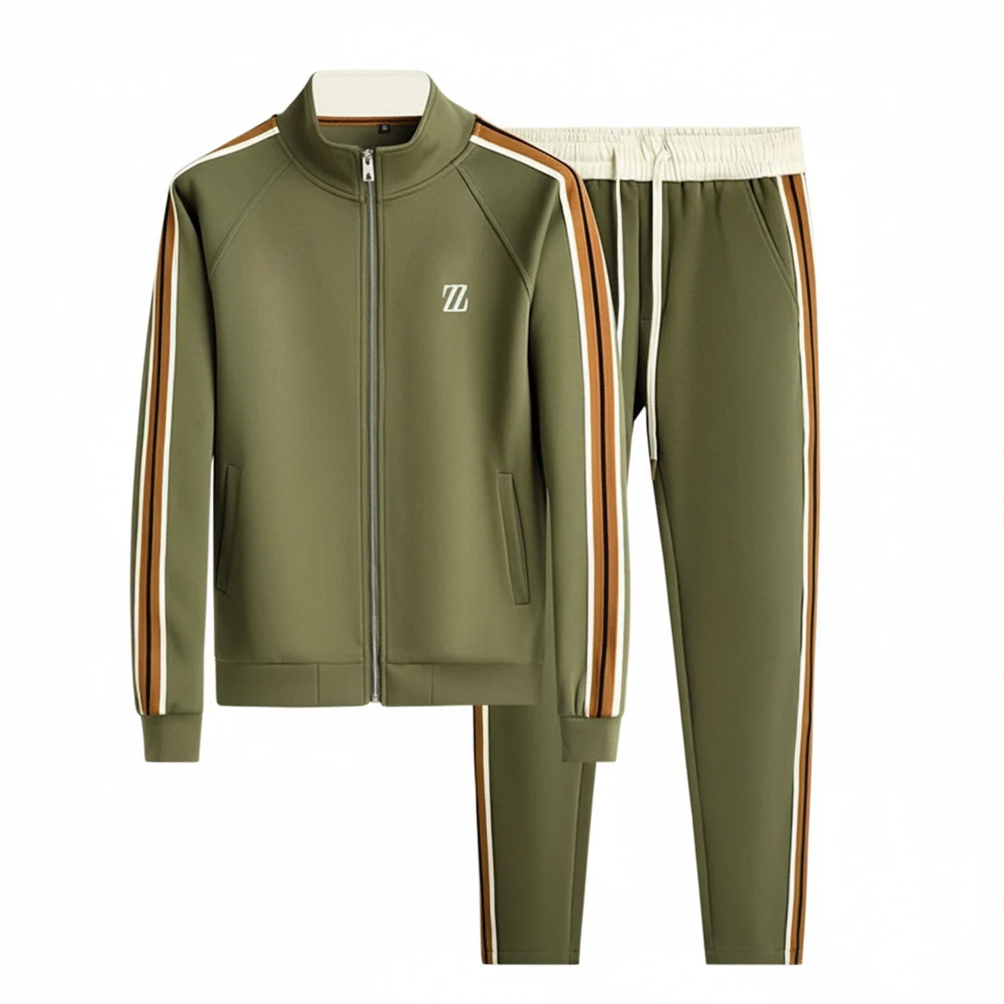 Men's Zip Up Tracksuit Set