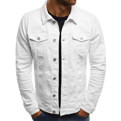 Men's Denim Jacket Multi-Pocket Blue - Fashinoza