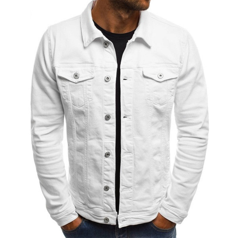 Men's Denim Jacket Multi-Pocket Blue