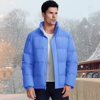 Men's Down Puffer Jacket Water-Resistant Windproof Warm Black