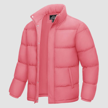 Men's Down Puffer Jacket Water-Resistant Windproof Warm Black
