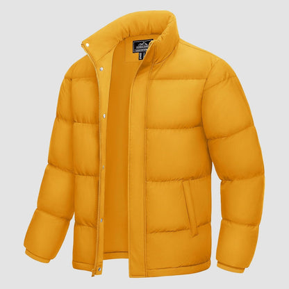Men's Down Puffer Jacket Water-Resistant Windproof Warm Black