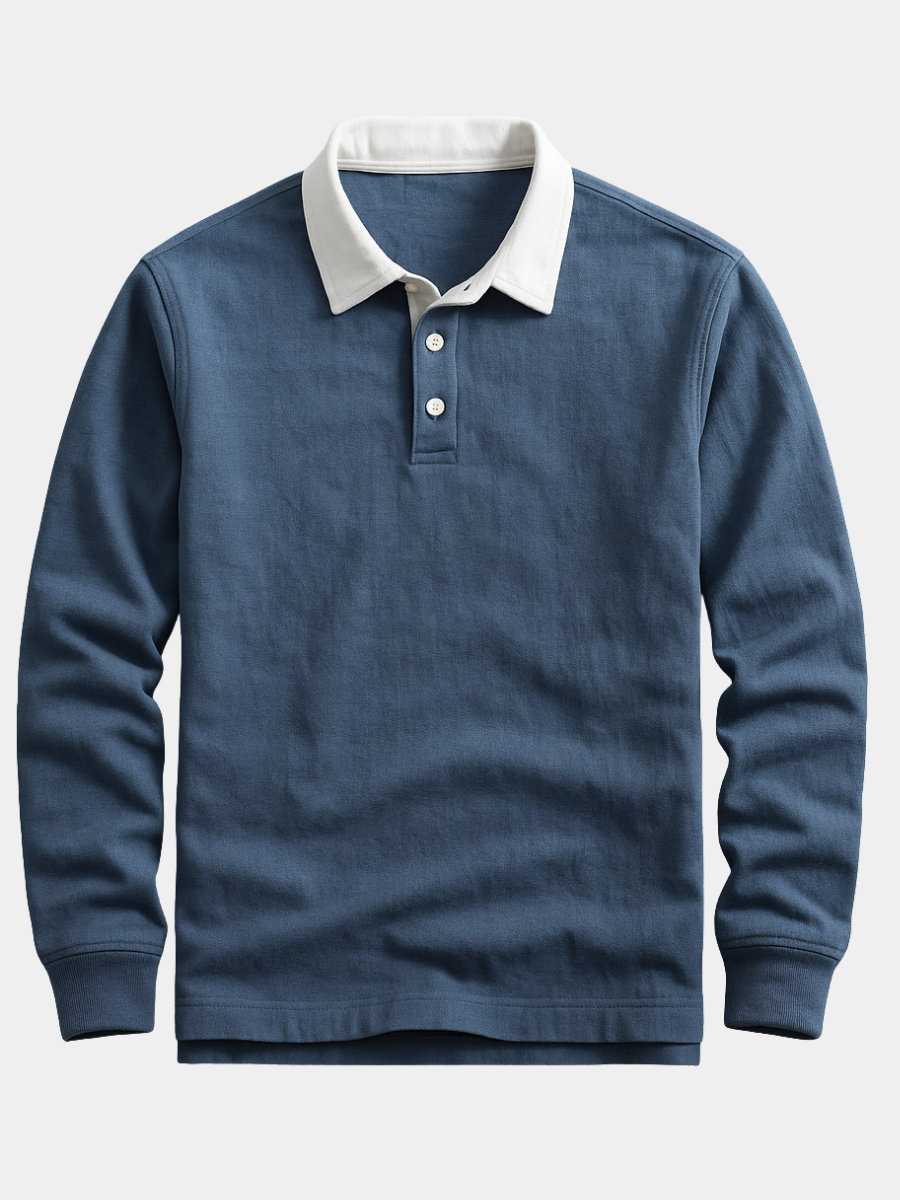 Men's Polo Shirt Knit Button Collar - 
Fashinoza