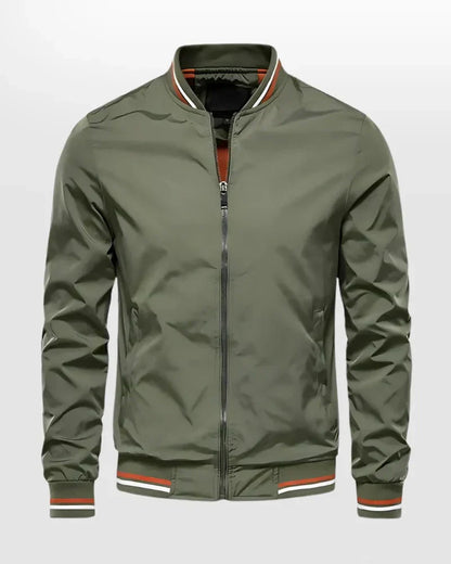 Men's Striped Bomber Jacket Lightweight Breathable - Fashinoza