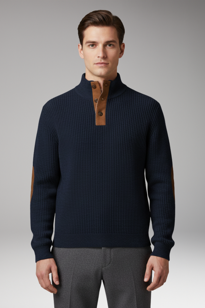Men's Long Sleeve Sweatshirt Stand Collar