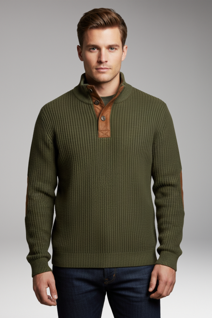 Men's Long Sleeve Sweatshirt Stand Collar