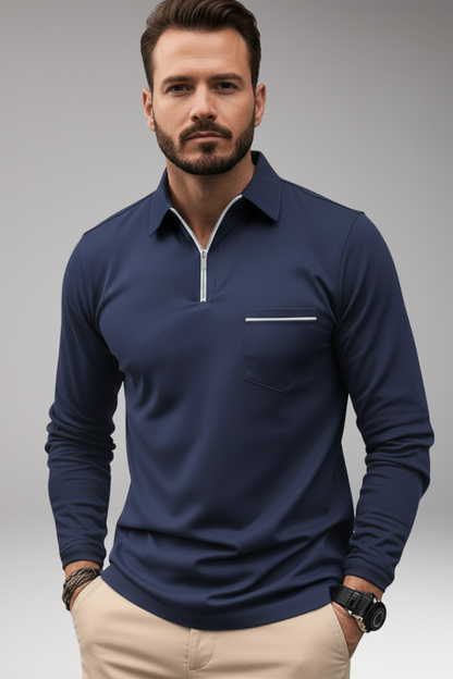 Men's Long Sleeve Dress Shirt Button Front