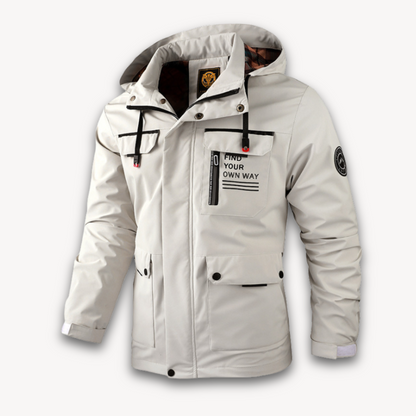 Men's Waterproof Hooded Jacket Lightweight Breathable