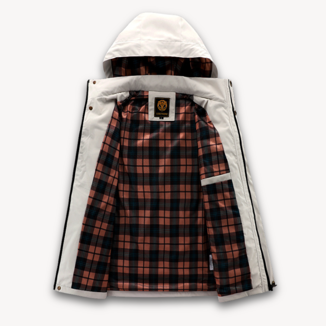 Men's Waterproof Hooded Jacket Lightweight Breathable
