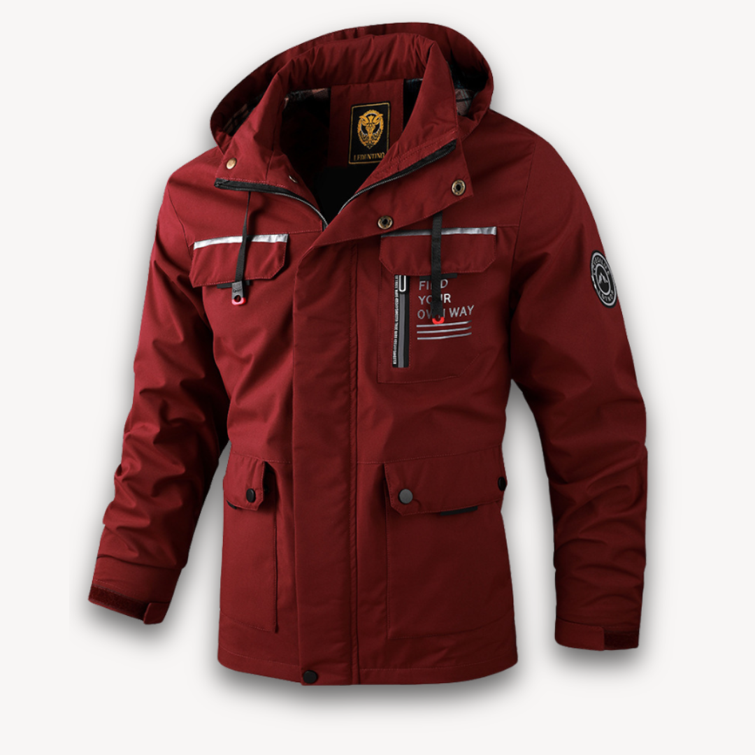 Men's Waterproof Hooded Jacket Lightweight Breathable