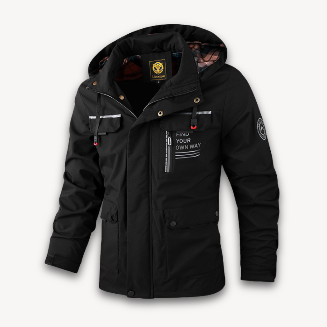 Men's Waterproof Hooded Jacket Lightweight Breathable