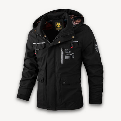 Men's Waterproof Hooded Jacket Lightweight Breathable