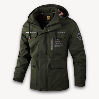 Men's Waterproof Hooded Jacket Lightweight Breathable