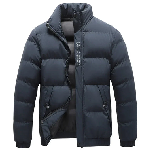 Men's Sharkskin Winter Jacket Waterproof Insulated Black - Fashinoza