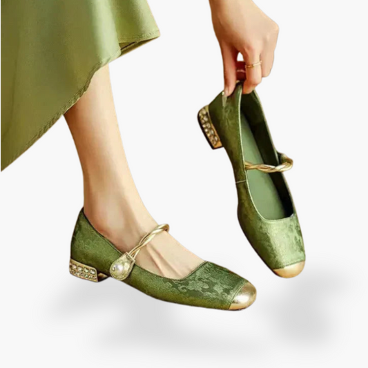 Women's Square Toe Leather Loafers - Fashinoza