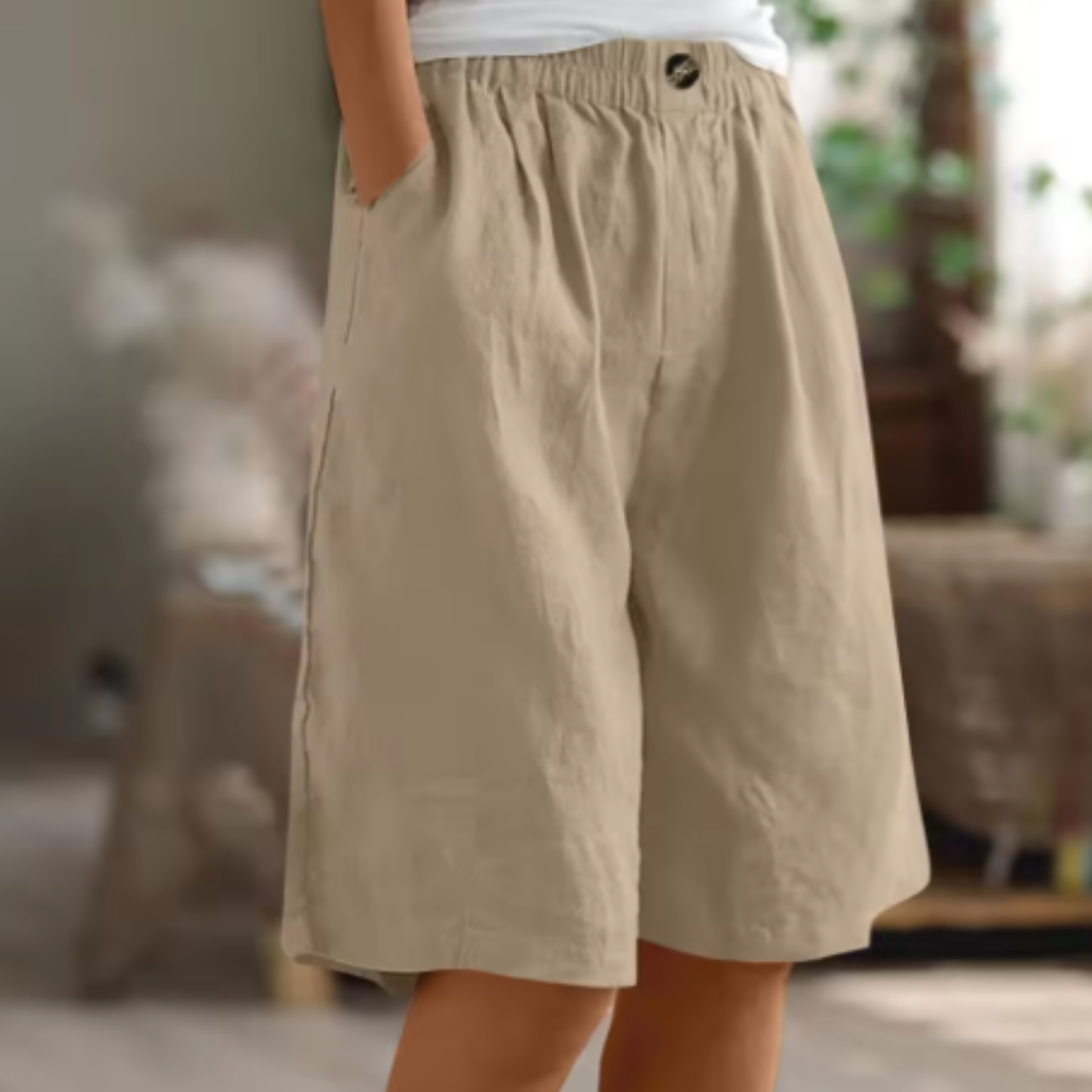 Image of Michele | Women's High-Waisted Culotte Shorts