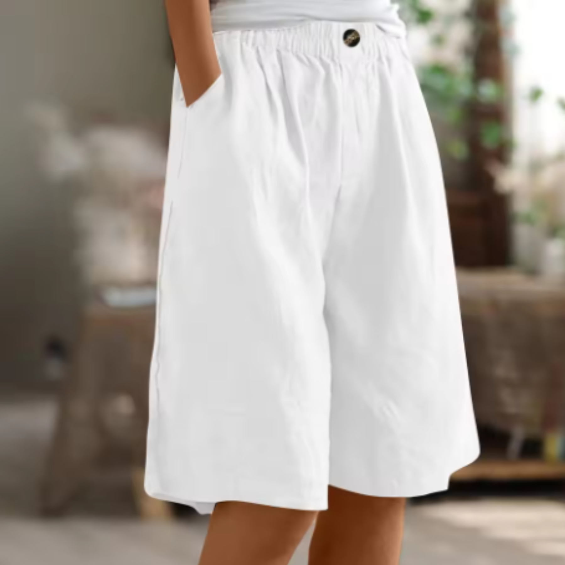 Image of Michele | Women's High-Waisted Culotte Shorts