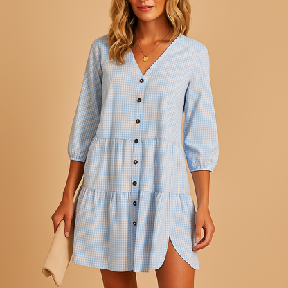 Women's Midi Summer Dress Elegant Fit - 
Fashinoza