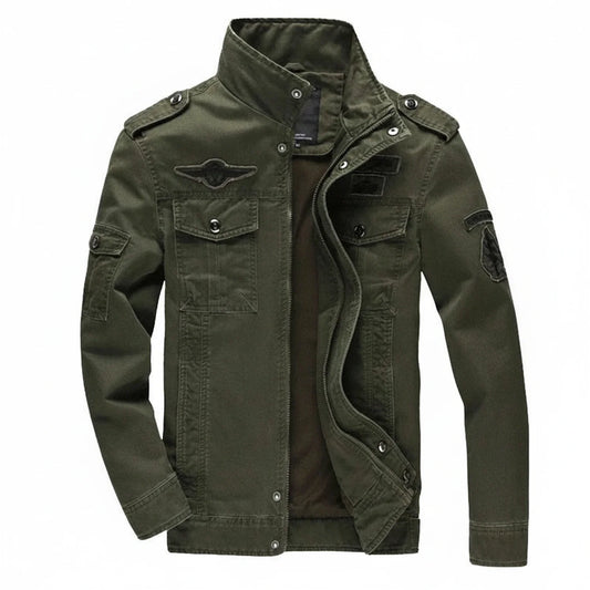 Men's Military Stand Collar Jacket - Fashinoza