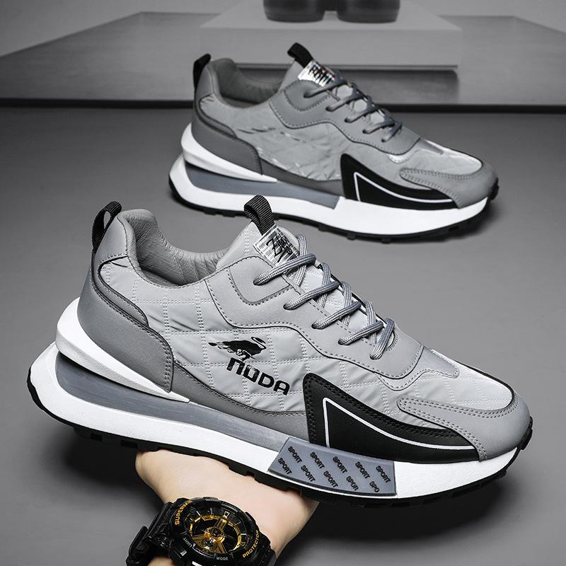 Mens Platform Lace Up Sneakers - Fashinoza