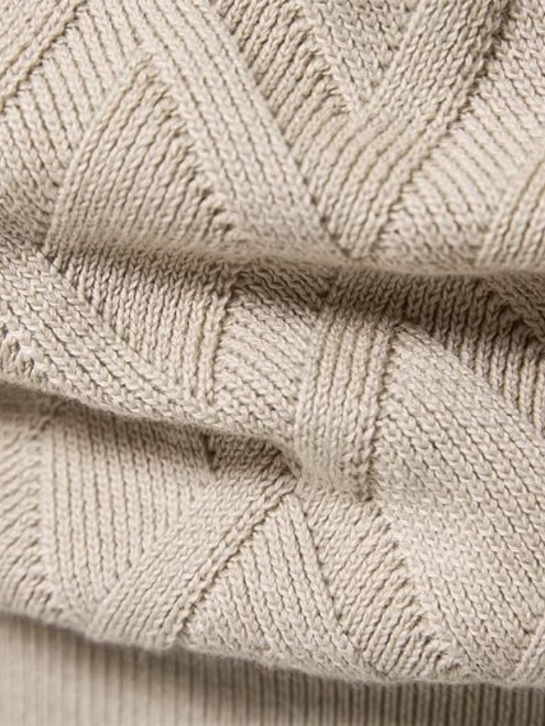 Diamond Knit Crewneck Sweater