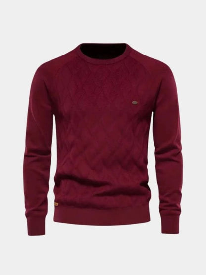 Diamond Knit Crewneck Sweater