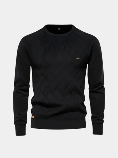 Diamond Knit Crewneck Sweater