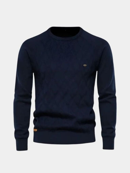 Diamond Knit Crewneck Sweater