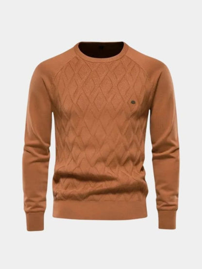 Diamond Knit Crewneck Sweater