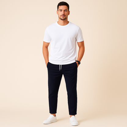 Men's Slim Fit Drawstring Pants - Fashinoza
