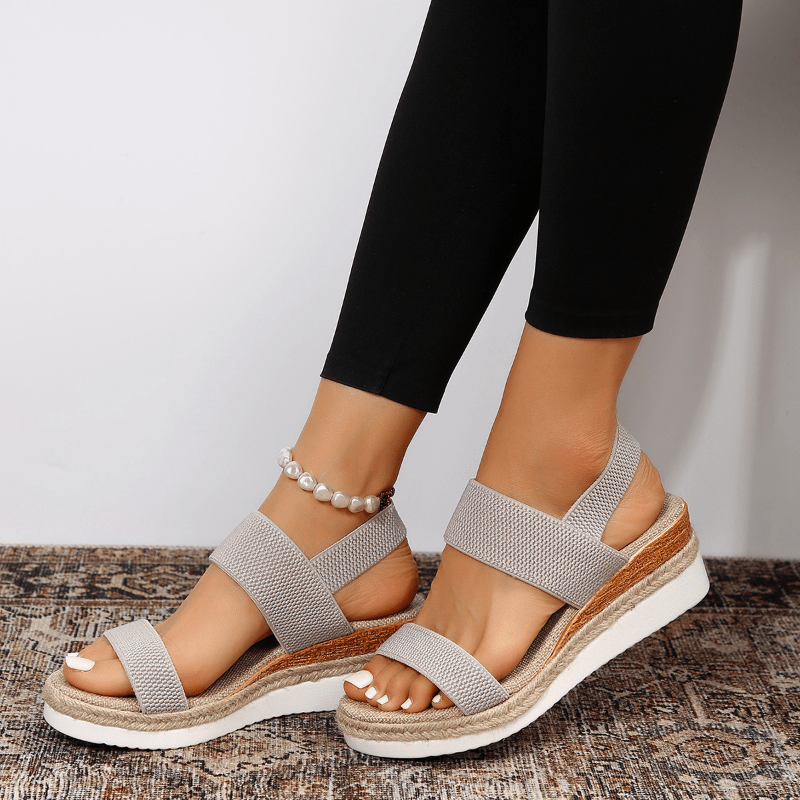Orthopedic Women's Wedge Sandals Stretch Elastic Strap Platform Walking Shoes
