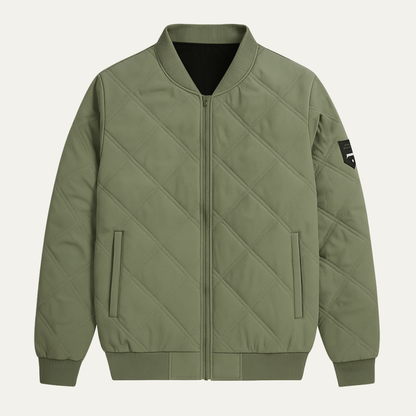 Men's Quilted Winter Jacket Stand Collar Casual - Fashinoza