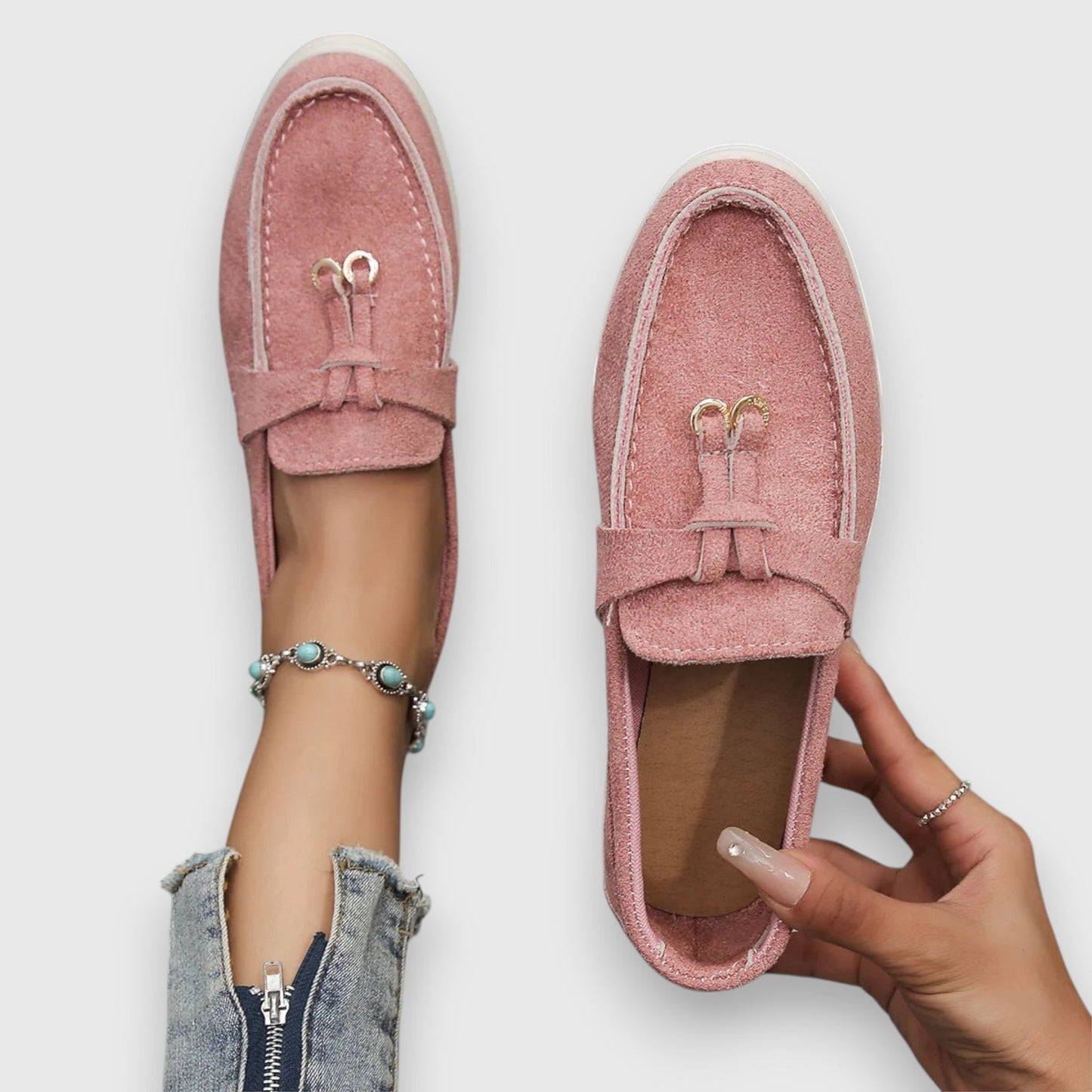 Women's Slip-On Loafers Cushioned Arch Support