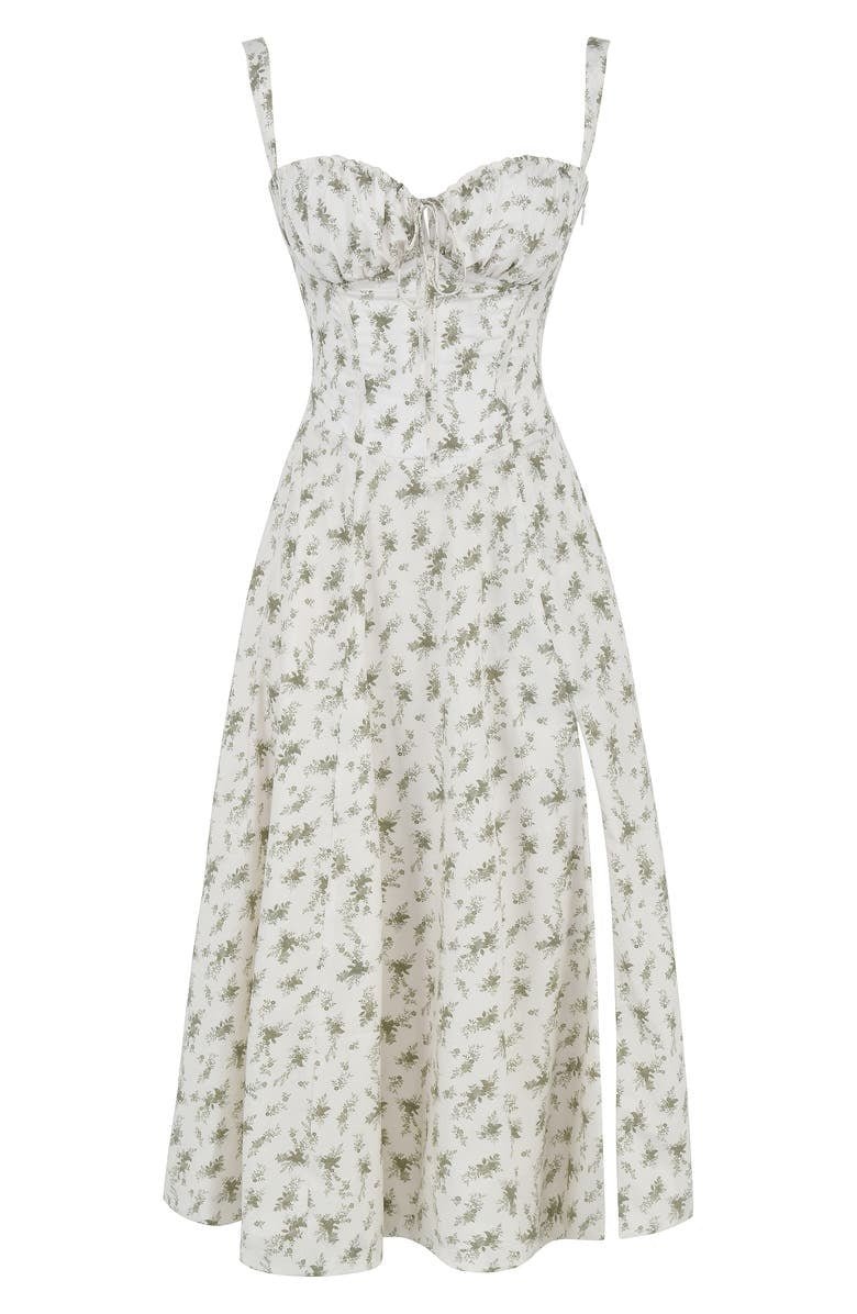 Women's Corset Midi Dress Elegant Figure Flattering