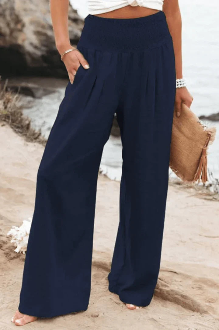 Women's Stretch Palazzo Pants - Fashinoza