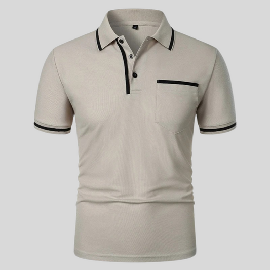 Men's Polo Shirt Short Sleeve Cotton Pocket - Fashinoza