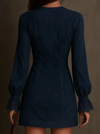 Image of Nell | Women's Long Sleeve A-Line Mini Dress