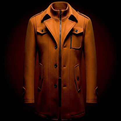 Wool Officer Coat - 
Fashinoza