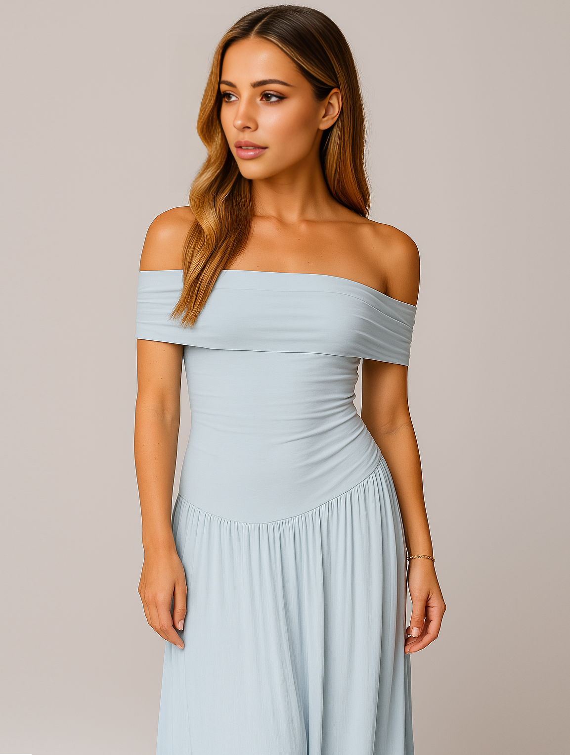 Image of Nia | Women's Off-the-Shoulder Maxi Dress