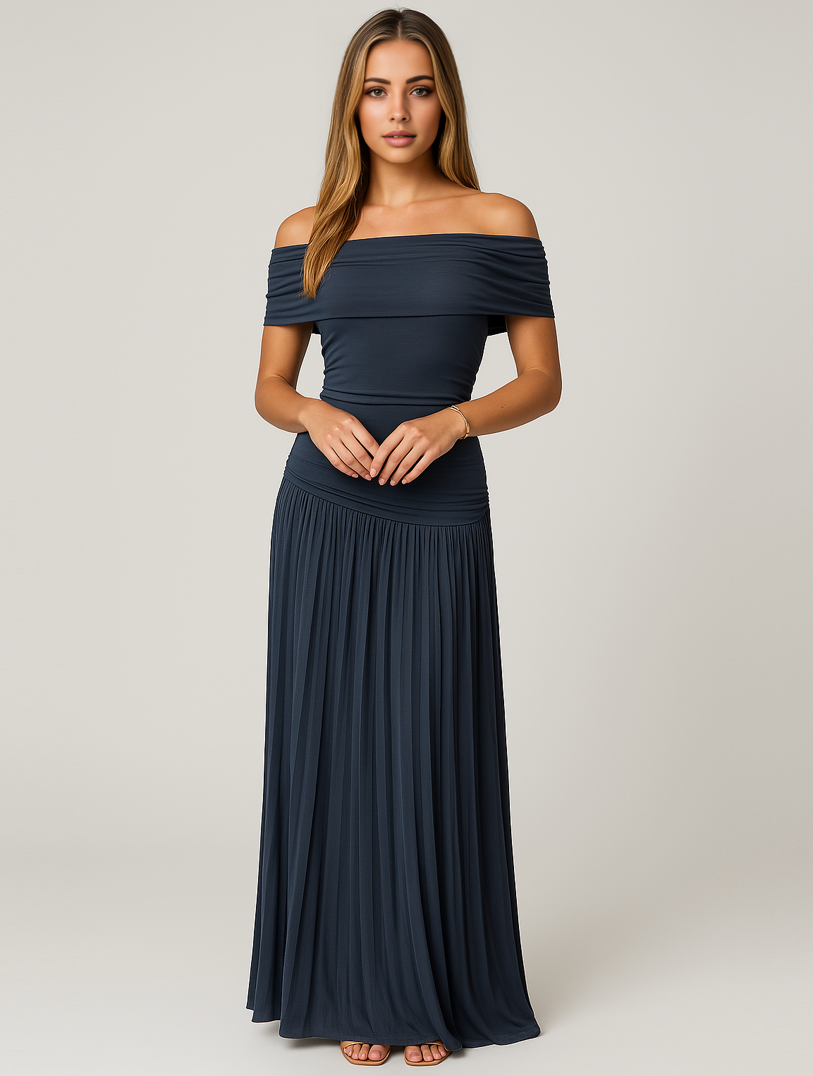 Image of Nia | Women's Off-the-Shoulder Maxi Dress