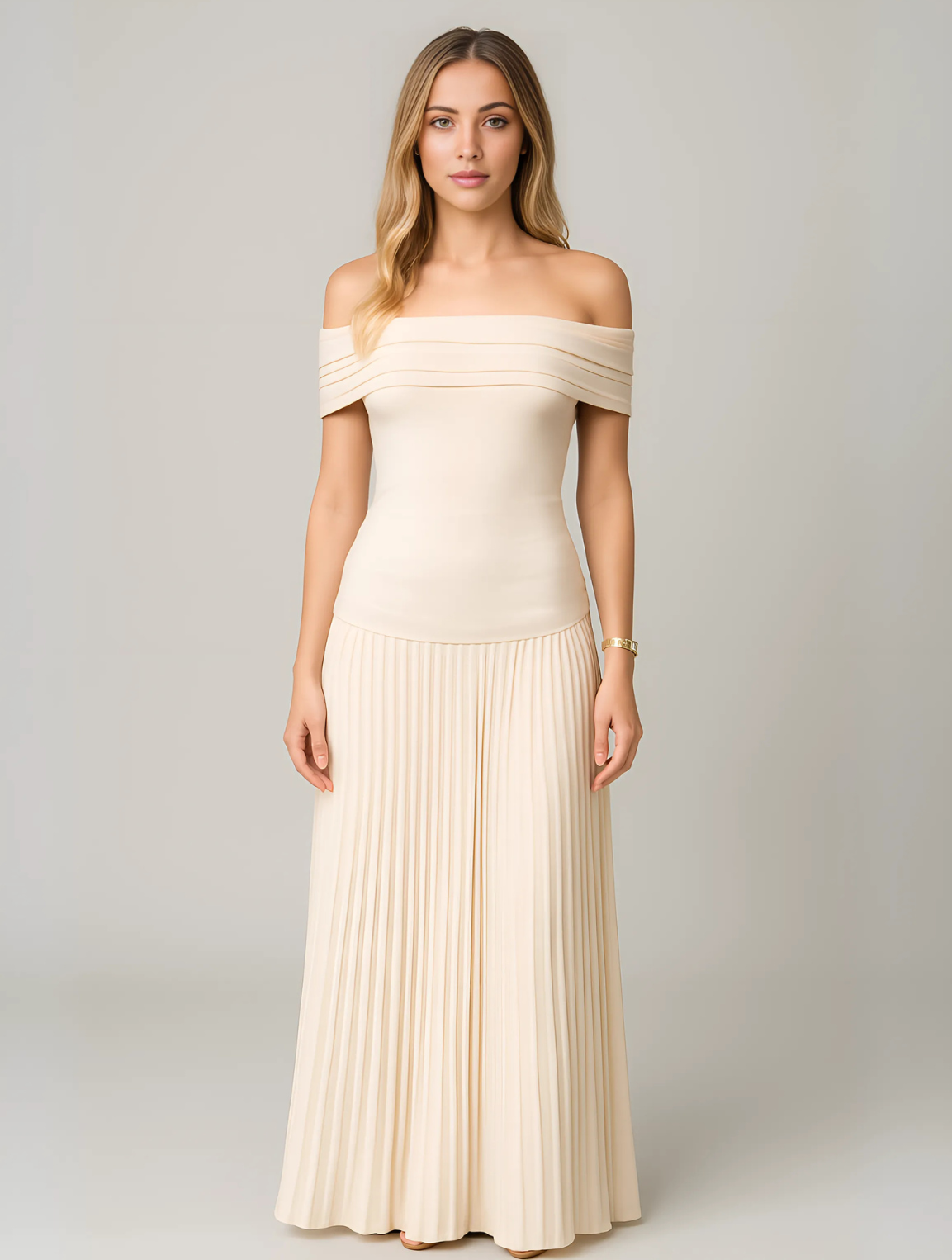 Women's Off The Shoulder Maxi Dress - Fashinoza