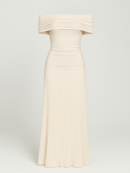 Image of Nia | Women's Off-the-Shoulder Maxi Dress