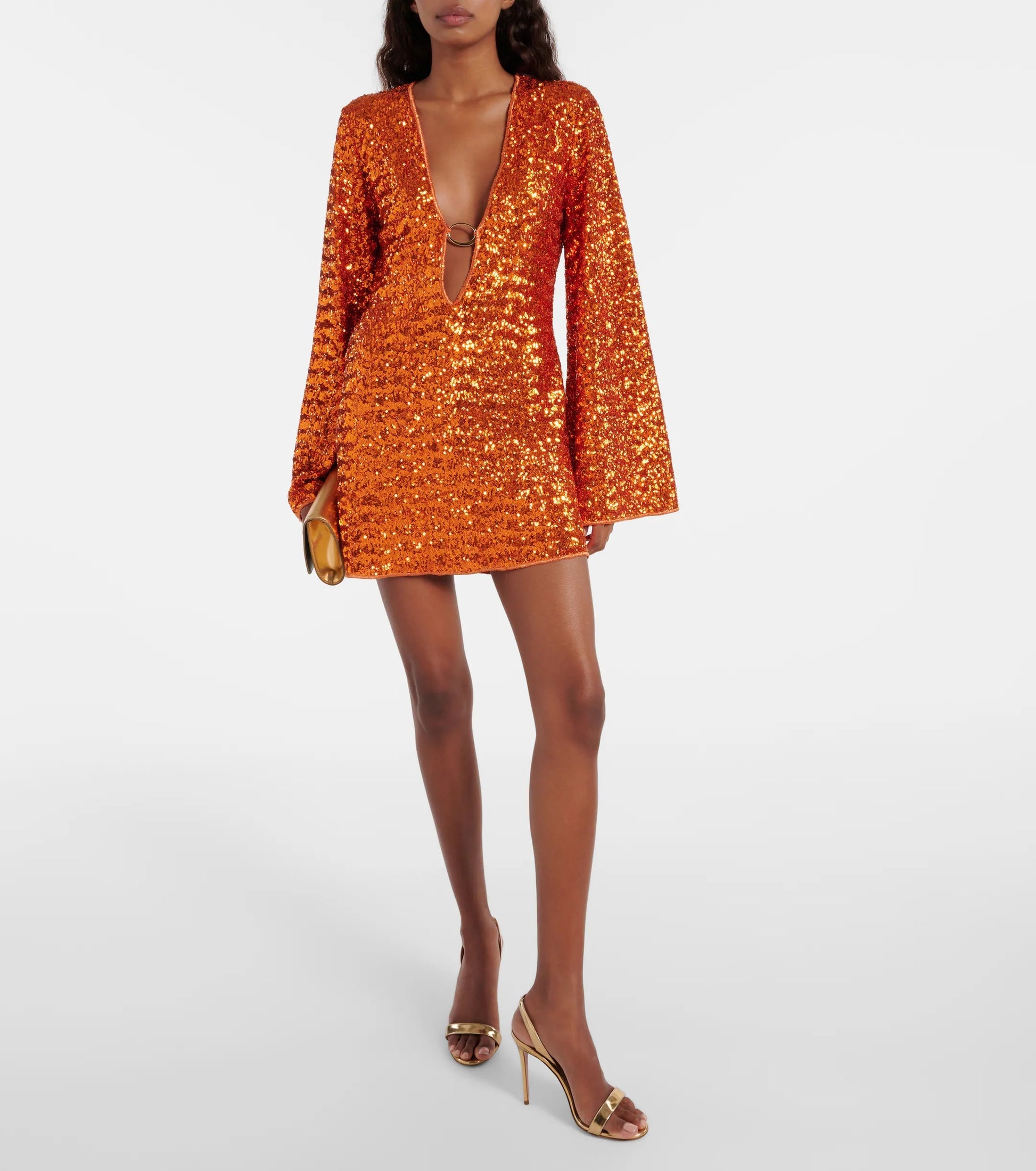 Nicole Women's V Neck Mini Dress - Fashinoza