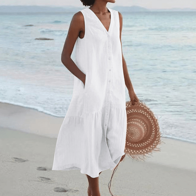 Image of Nina | Women's Sleeveless Midi Dress