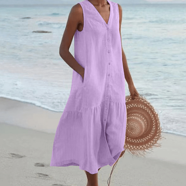 Image of Nina | Women's Sleeveless Midi Dress