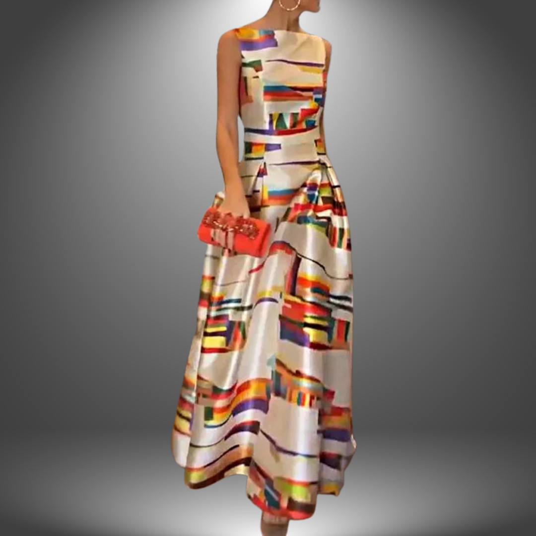 Noelle Women's Sleeveless A-Line Midi Dress - Fashinoza