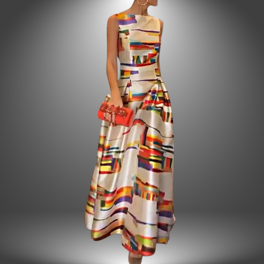 Noelle Women's Sleeveless A-Line Midi Dress - Fashinoza