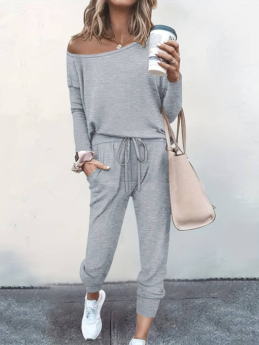 Women's Long Sleeve Tapered Two Piece Set - Fashinoza